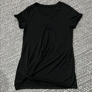 Classic Black V-Neck T-Shirt Dress